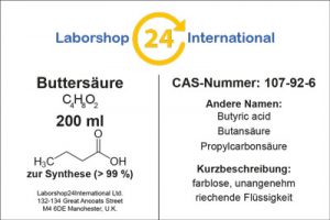 Etikett Buttersäure German Brust
