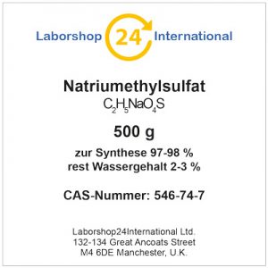 Etikett Natriumethylsulfat 500 g deutsch brust